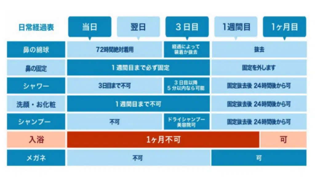 鼻中隔延長 ダウンタイム 東京
